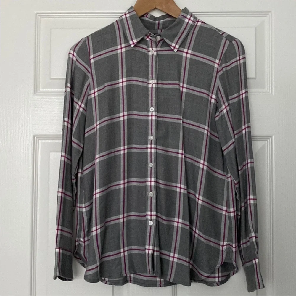 NWOT Banana Republic Dillion Classic Fit Flannel Shirt XS - Picture 5 of 11